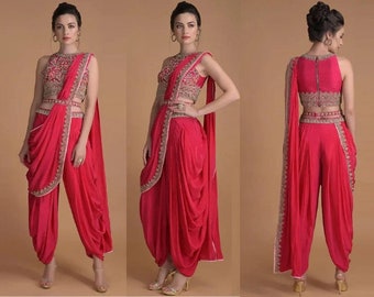 Dhoti Saree - Etsy