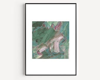 Sage Green Abstract Painting, Textured Colour Print, Abstract Oil Painting, Contemporary Art, Fine Art Print, Painterly, Unframed, A4 & A3