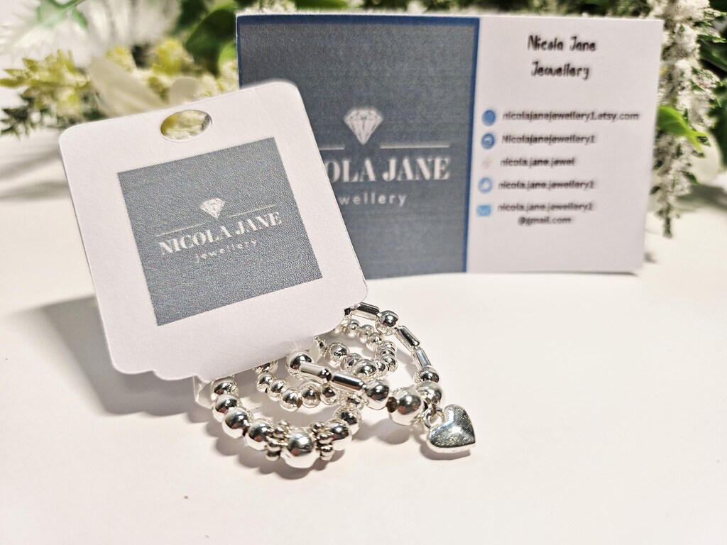 Set Di 3 Braccialetti Con Perline Di Perle E Ciondolo Cuore – Gioielli Eleganti Per Donne E Ragazze, Ideali Per Sposa E Festività