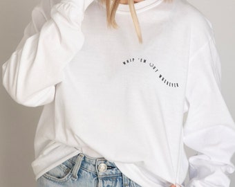 授乳シャツ_ どこでも着られる長袖コットンTシャツ
