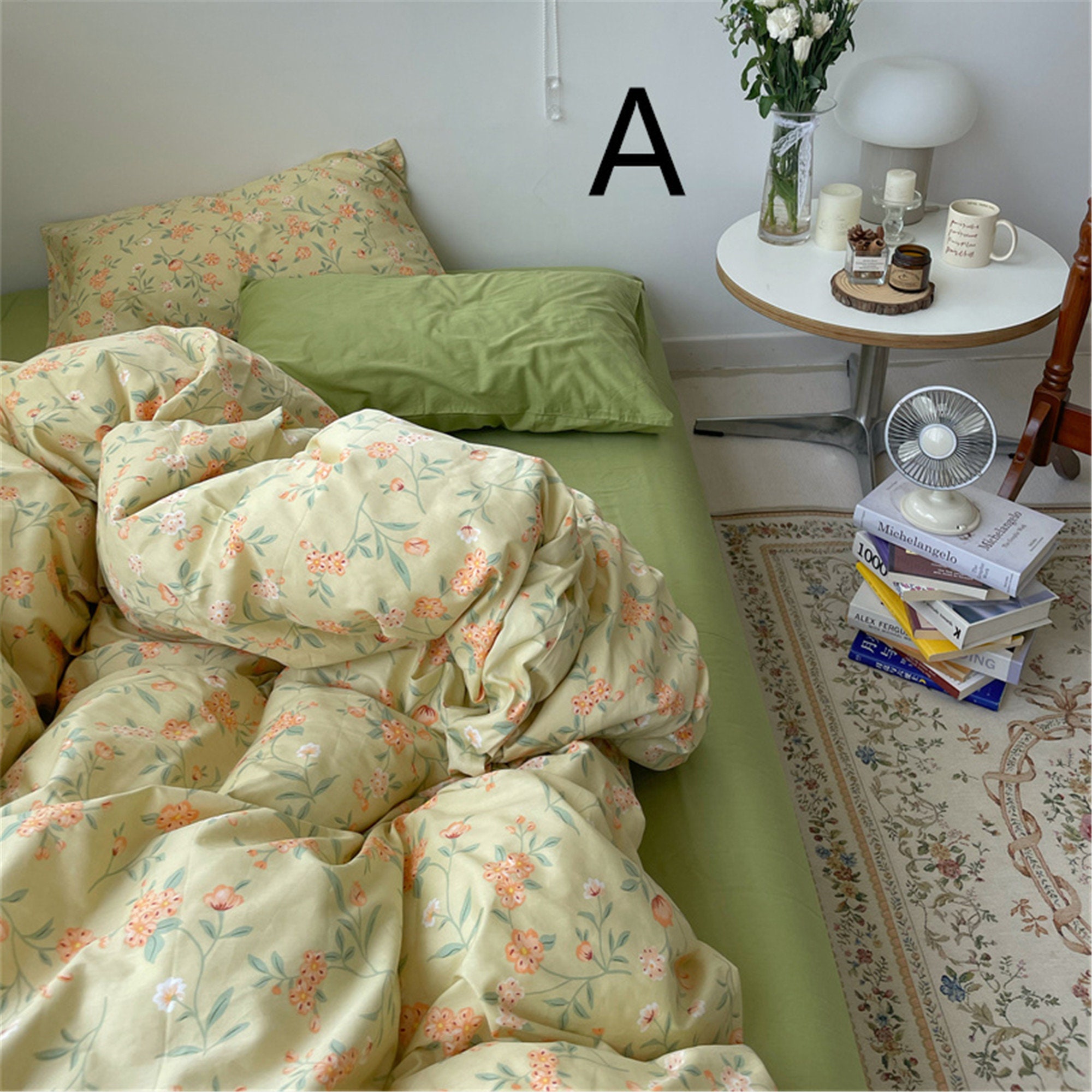 Dainty Duvet Cover Set Fresh Floral Bedding Set Cottagecore Cute