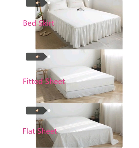 korean ins cute bedding set ruffle pillowcase cotton flat bed sheets queen  size simple girSpring Outfits Summer Outfits O…