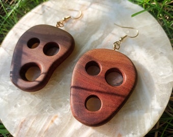 Handmade Cherry Wood Jewelry Set - Inspired By Studio Ghibli
