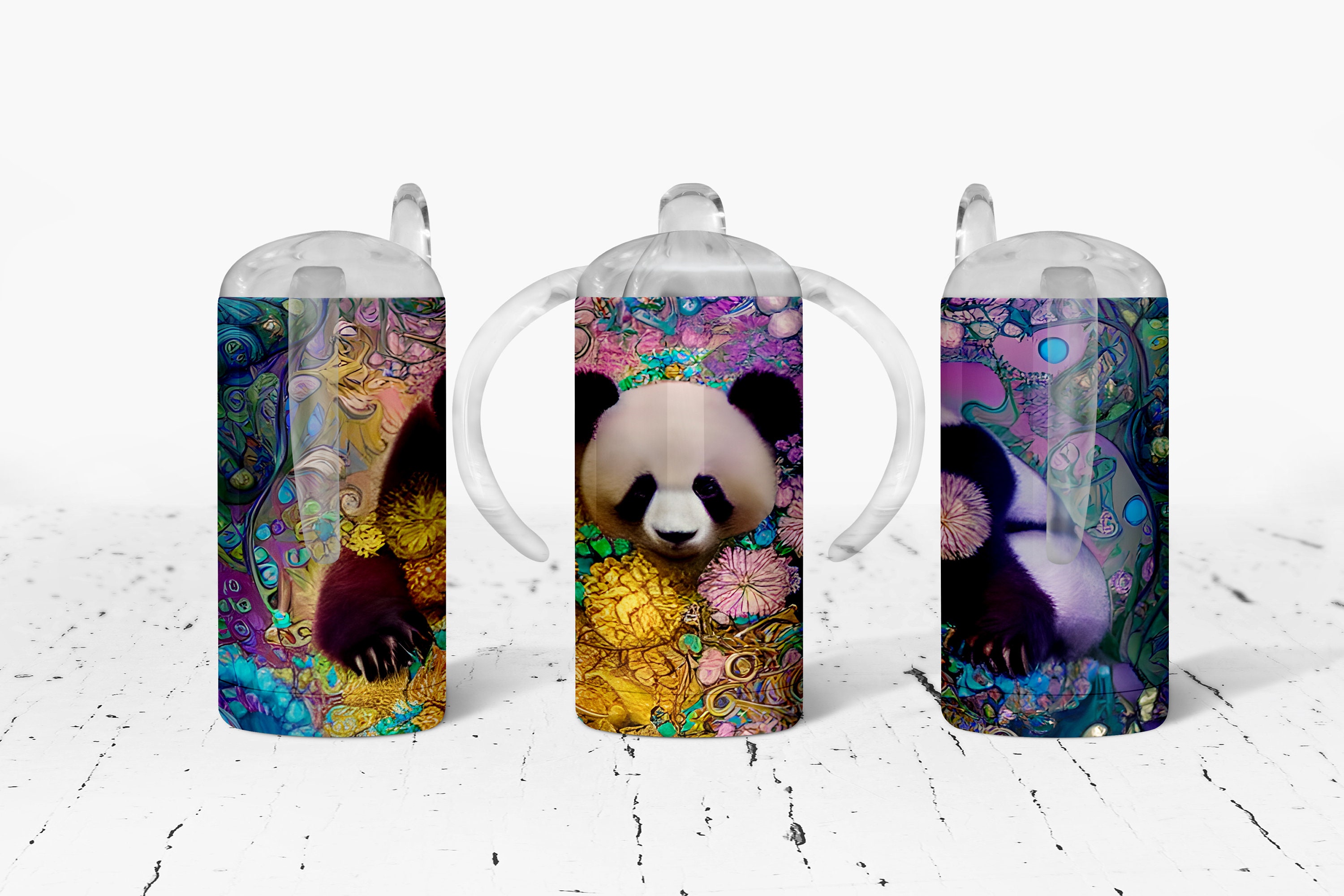 Panda Fantasy Tumbler PNG SET! 20 Oz Skinny Straight and Sippy Cup PNG ...