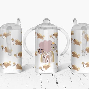 BOHO Rainbow Unicorn Digital Tumbler PNG Wrap! 12 Oz Stainless Steel Sippy Cup