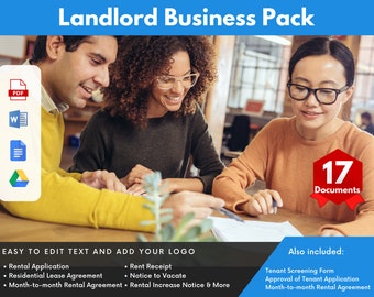 Landlord Property Management Starter Pack with all you need to manage your Real Estate Investing Properties in 2023