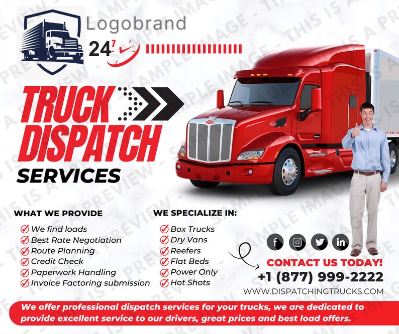 DFY Truck Dispatcher Flyer Etsy
