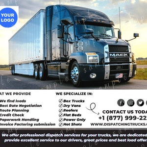 Freight Dispatcher Business Flyer Template Pack , made in Canva