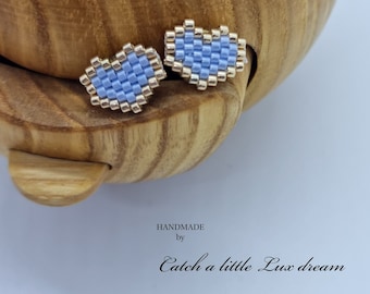 Brick-Stitch studs Mini Hearts