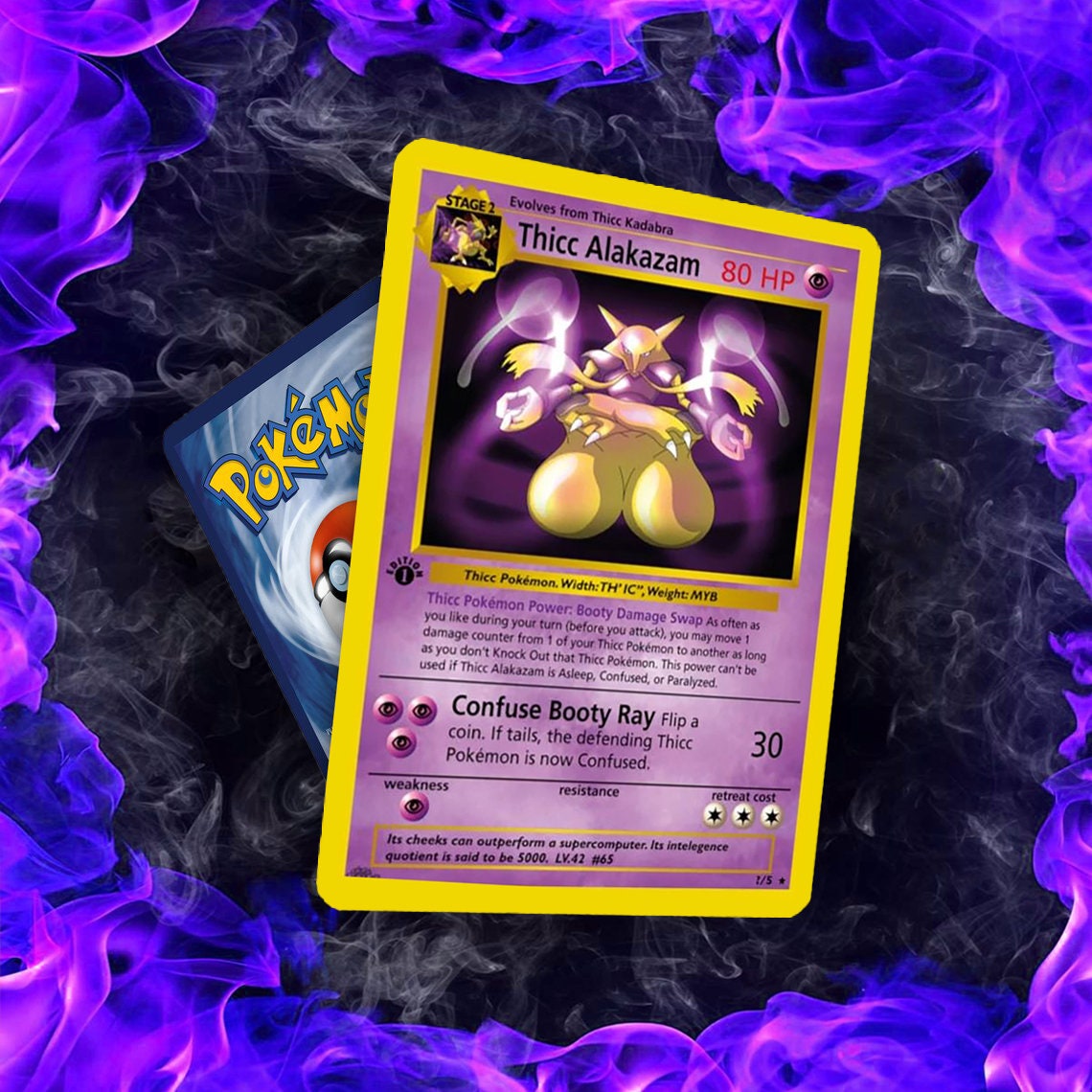 Alakazam Base Set Custom Metal Pokemon Card – AcademGames