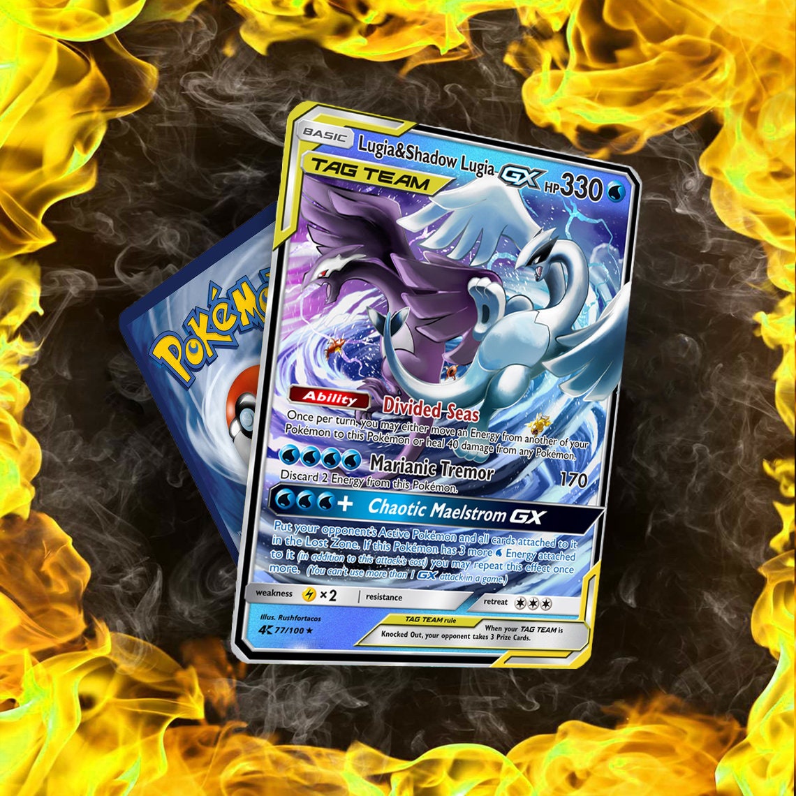 Shadow Lugia GX Gold Metal Pokemon Card -  Portugal