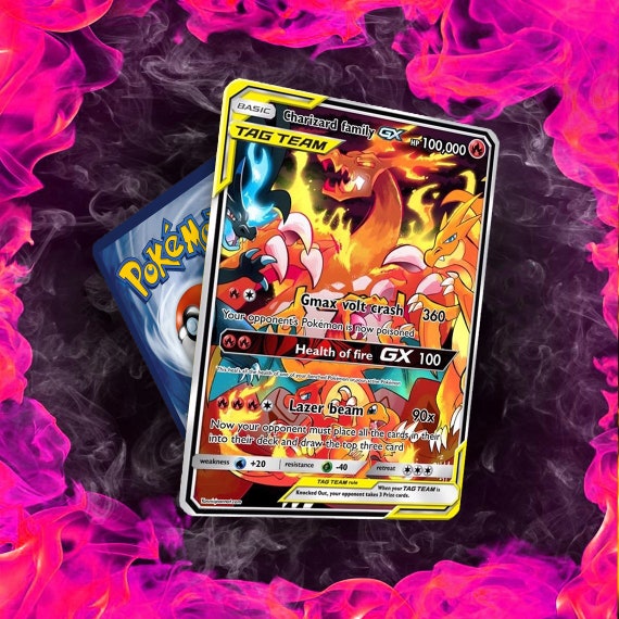 Charizard Psycic Type Pokemon Card Custom Charizard Art -  Finland