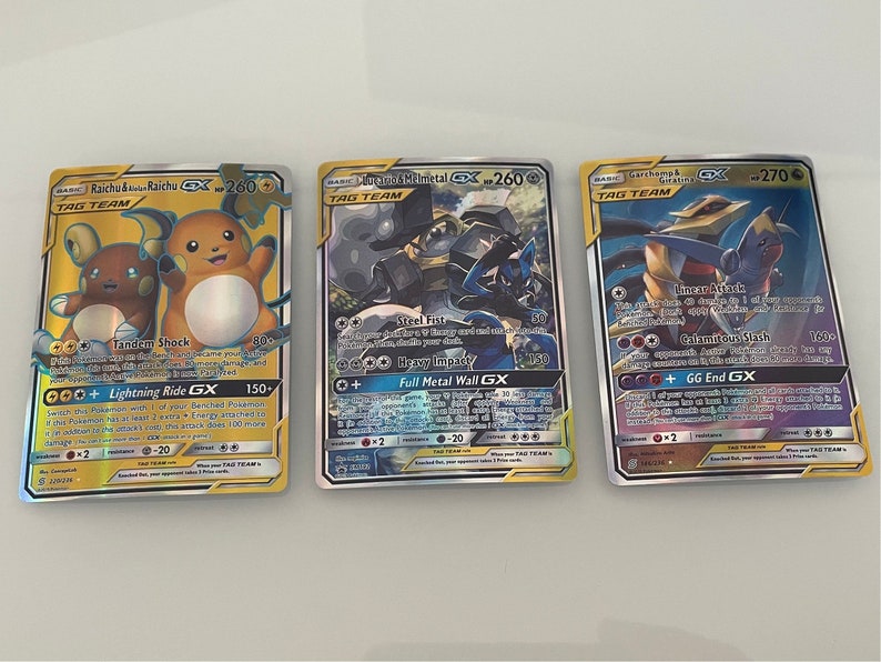 10 Pokémon Tag Team GX Holographic Cards Fast UK Shipping Etsy UK