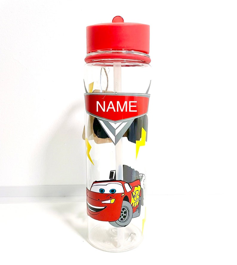Personalised Lightening Mcqueen Cars Water Bottle // Cars Etsy UK
