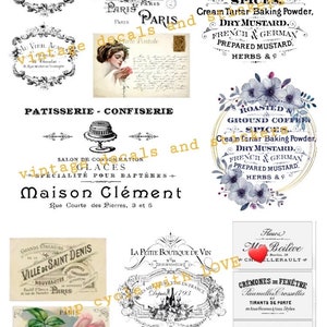 furniture  transfers rub on.water slide.vinyl sticker 3 designs.vintage french country  labels,various sizes available.choose options