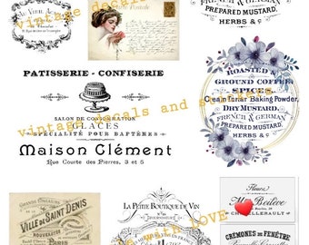 furniture  transfers rub on.water slide.vinyl sticker 3 designs.vintage french country  labels,various sizes available.choose options