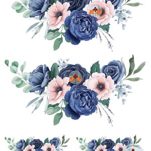 5 Blumen Designs in Rosa, Blau, Gelb und verschiedenen Größen erhältlich