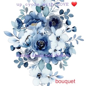 transferts de meubles .frotter sur . Autocollant en vinyle pour toboggan. Fleurs bleues vintage shabby chic 4 motifs de fleurs disponibles. Meilleur prix du A7 au A3