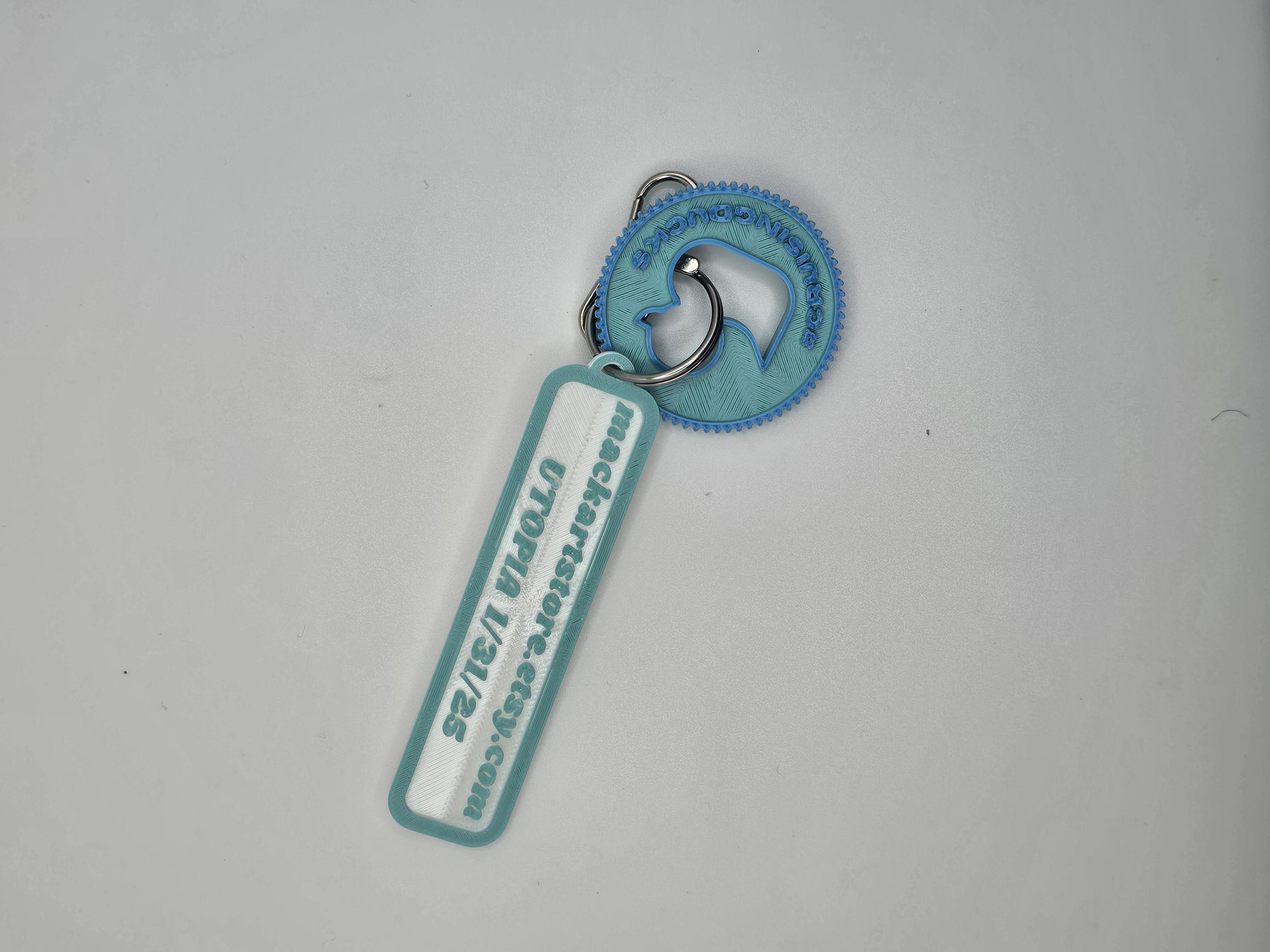 Customizable Tag With Keychain Holder - Etsy