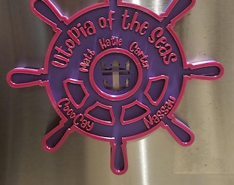 Cruise Cabin Ship Wheel Door Sign