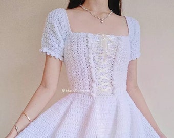 Charlotte Corset Dress Crochet Written Pattern