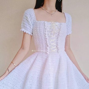 Charlotte Corset Dress Crochet Written Pattern image 1