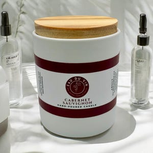 Cabernet Sauvignon Organic Soy Candle, 10 OZ