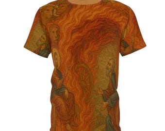 Ezekiel's Chariot of Fire Tee: Unisex Biblical Graphic Shirt