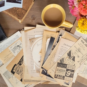Ephemera Bundle - {Antique} - Junk Journal Supplies, Scrapbooking Supplies, Scrapbook Paper, Mixed Media, Vintage Paper, Vintage Ephemera