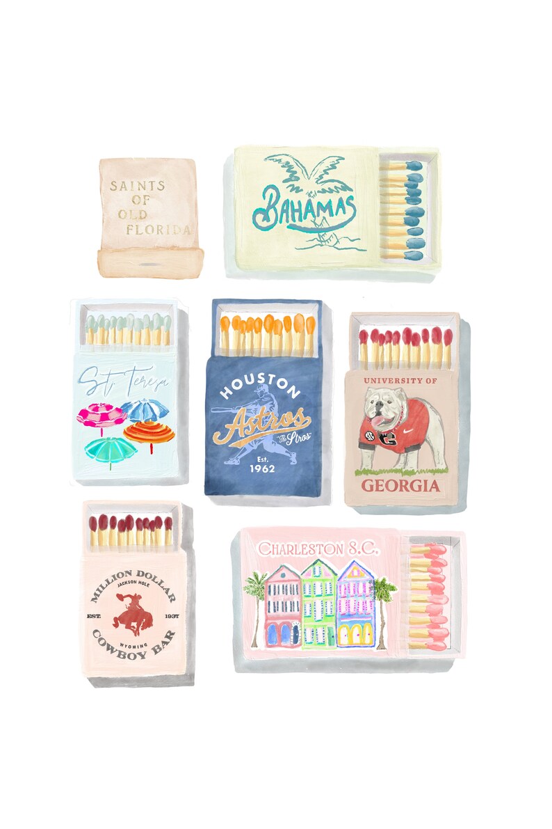 Matchbox Collection, Digital Download, Matchbox Art Print - Etsy