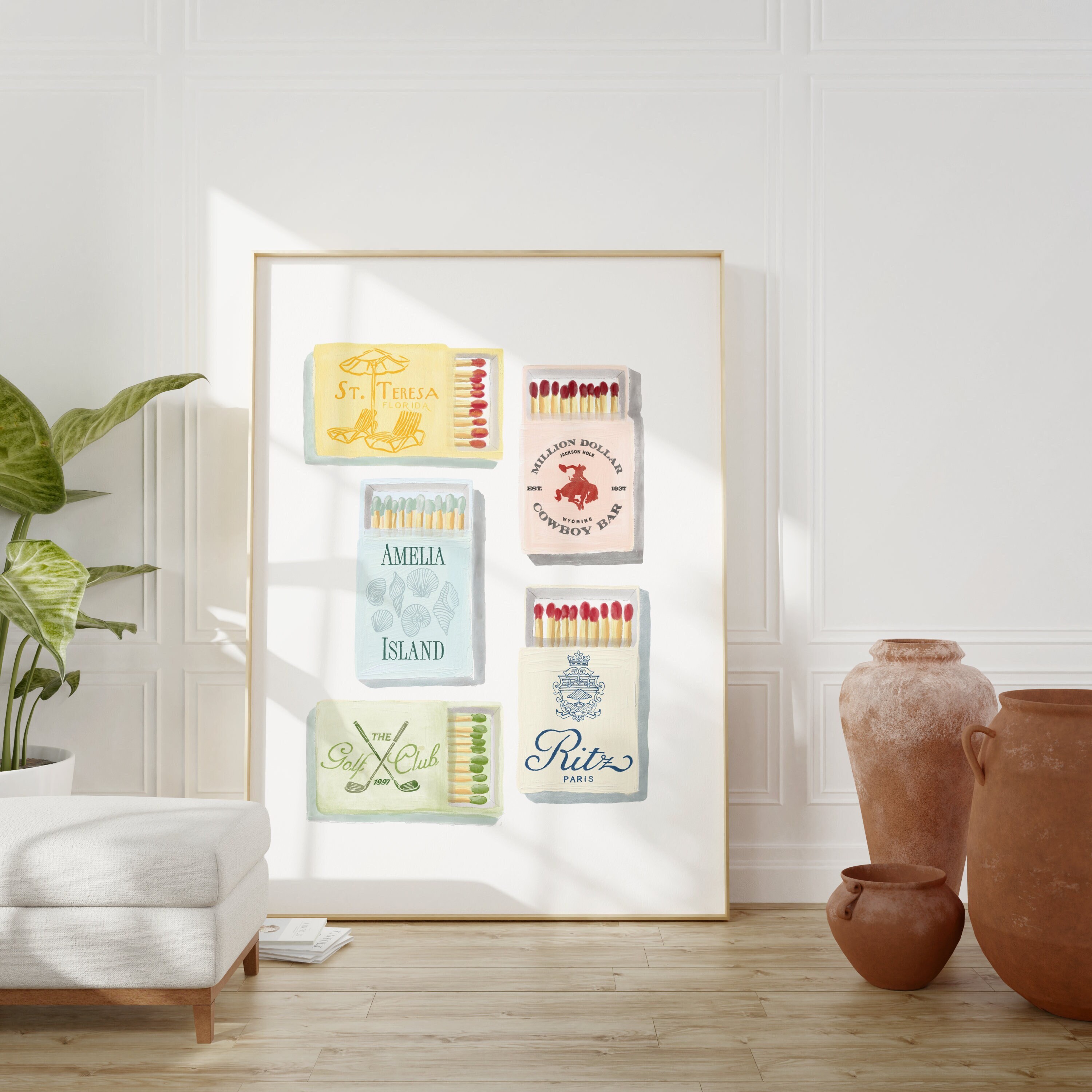 Matchbox Collection Art Print, Digital Download, Matchbox Art