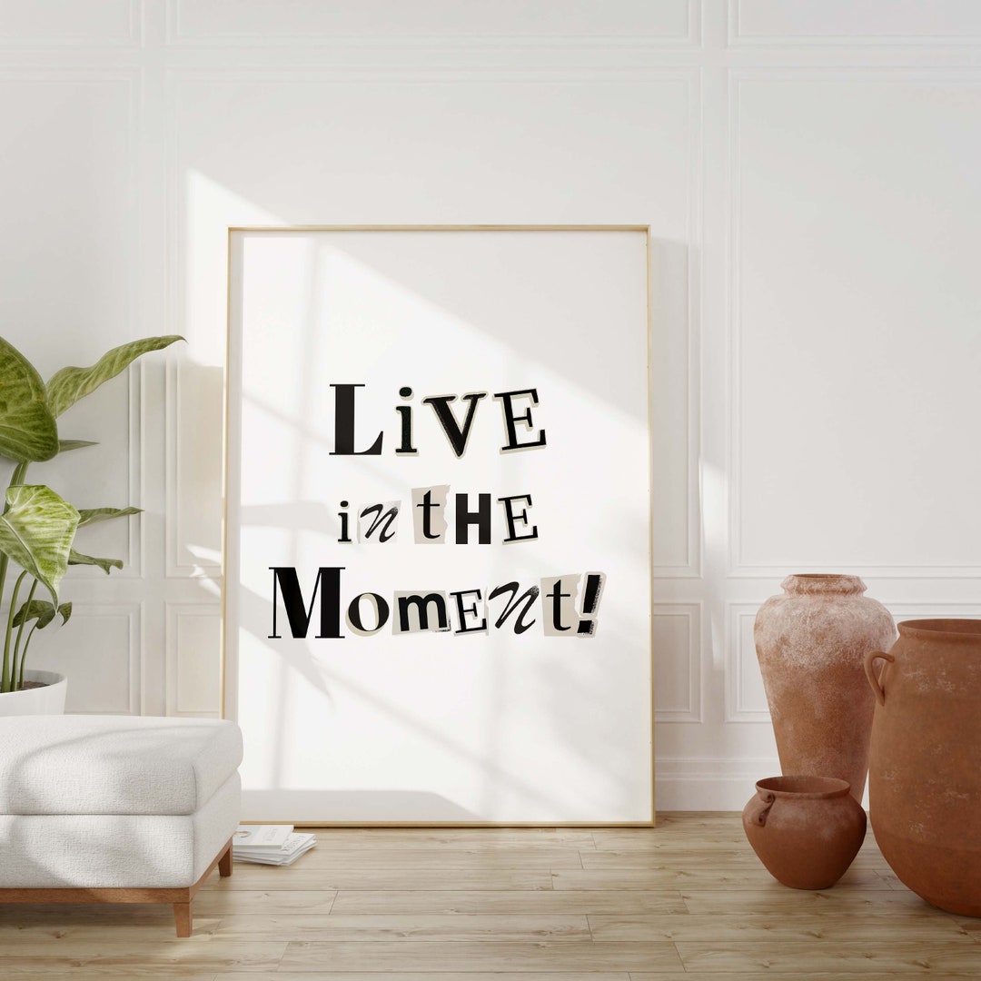 Printable Quote Wall Art Print, Black and White Wall Art, Digital ...