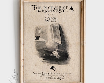 The Picture of Dorian Gray Antique Book Print | Oscar Wilde Vintage Digital Printable | Rustic Book Print for Classic Reader | Bookish Gift