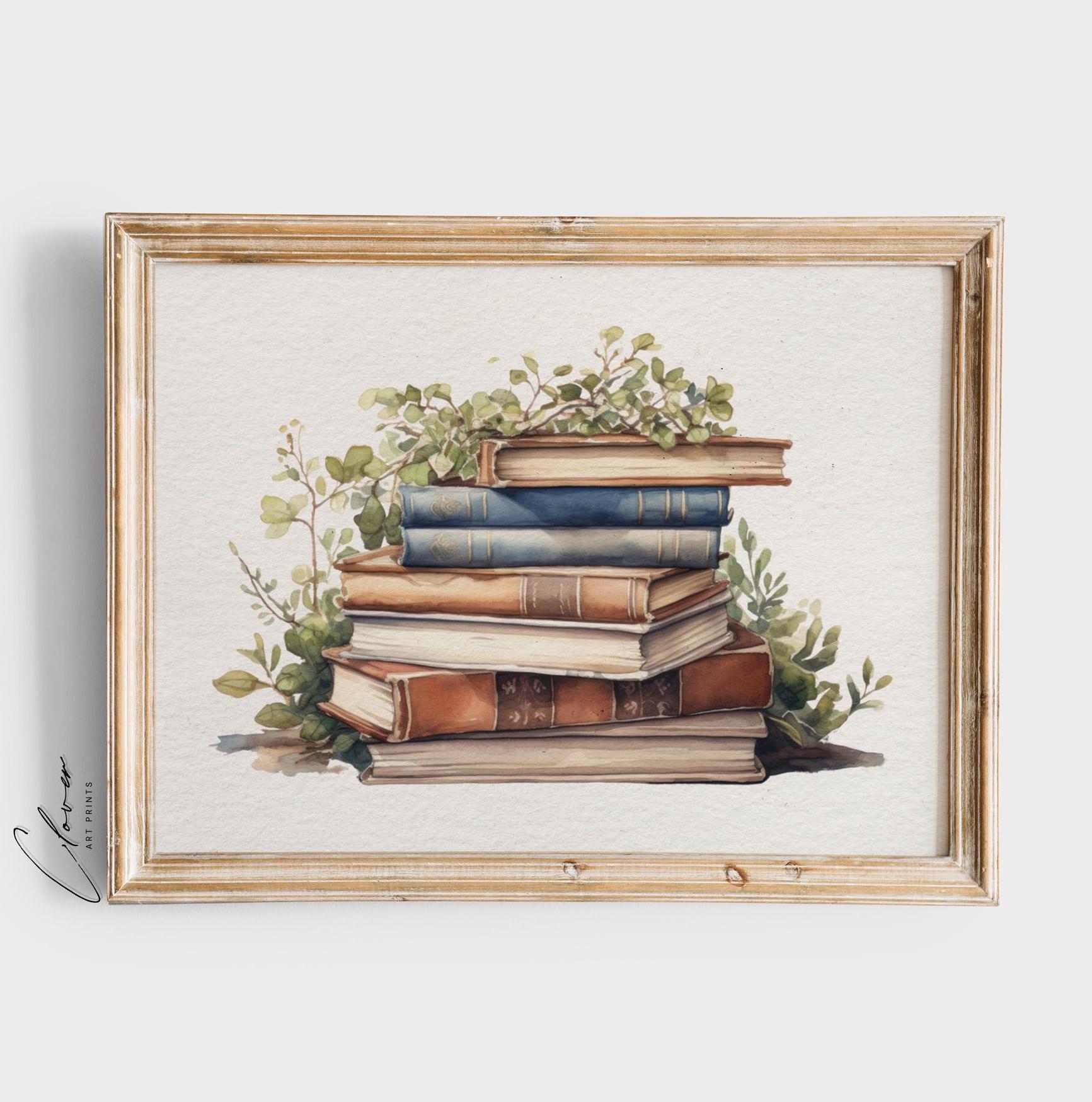 Vintage Book Prints Bundle for Book Lovers | Literary Wall Decor Set ...