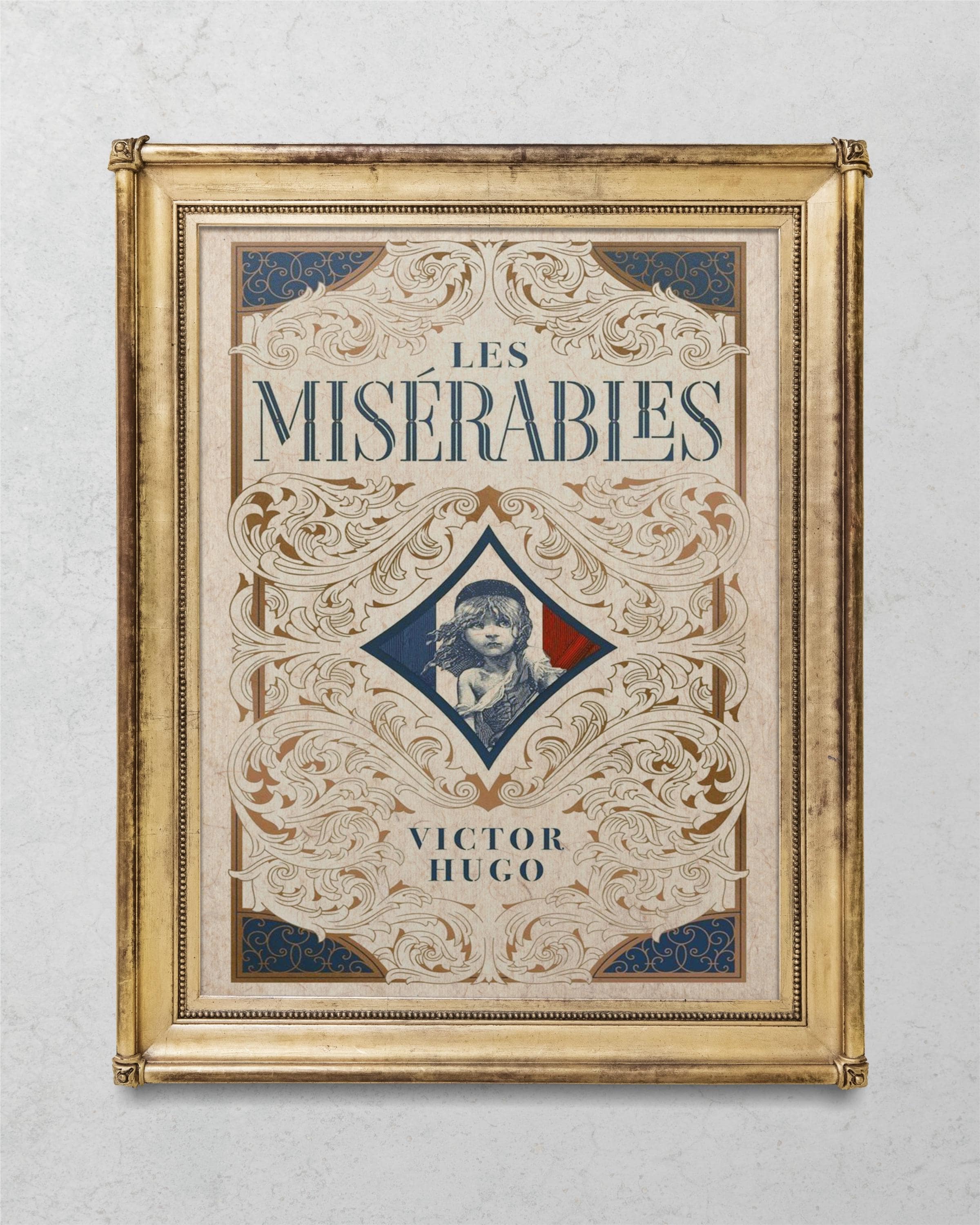 Les Miserables Aesthetic Book Print | Victor Hugo Vintage Digital