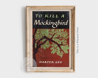 To Kill a Mockingbird Wall Art PHYSICAL Poster | Vintage Harper Lee Book Cover Print | Classic Literature Decor | Mid Century Modern Artwork