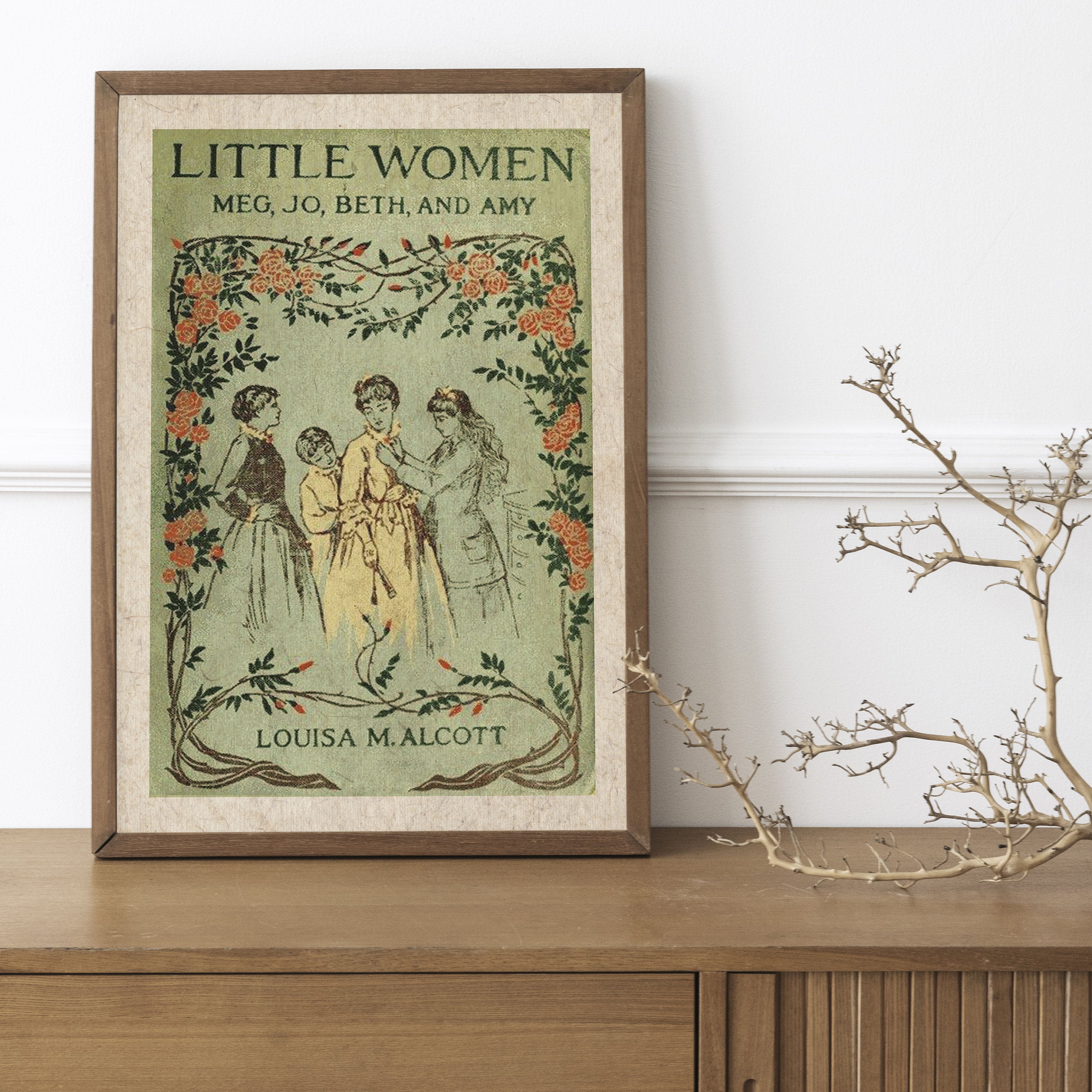 Little Women Book Cover Art Print Bookish Gift for Book Lovers and ...