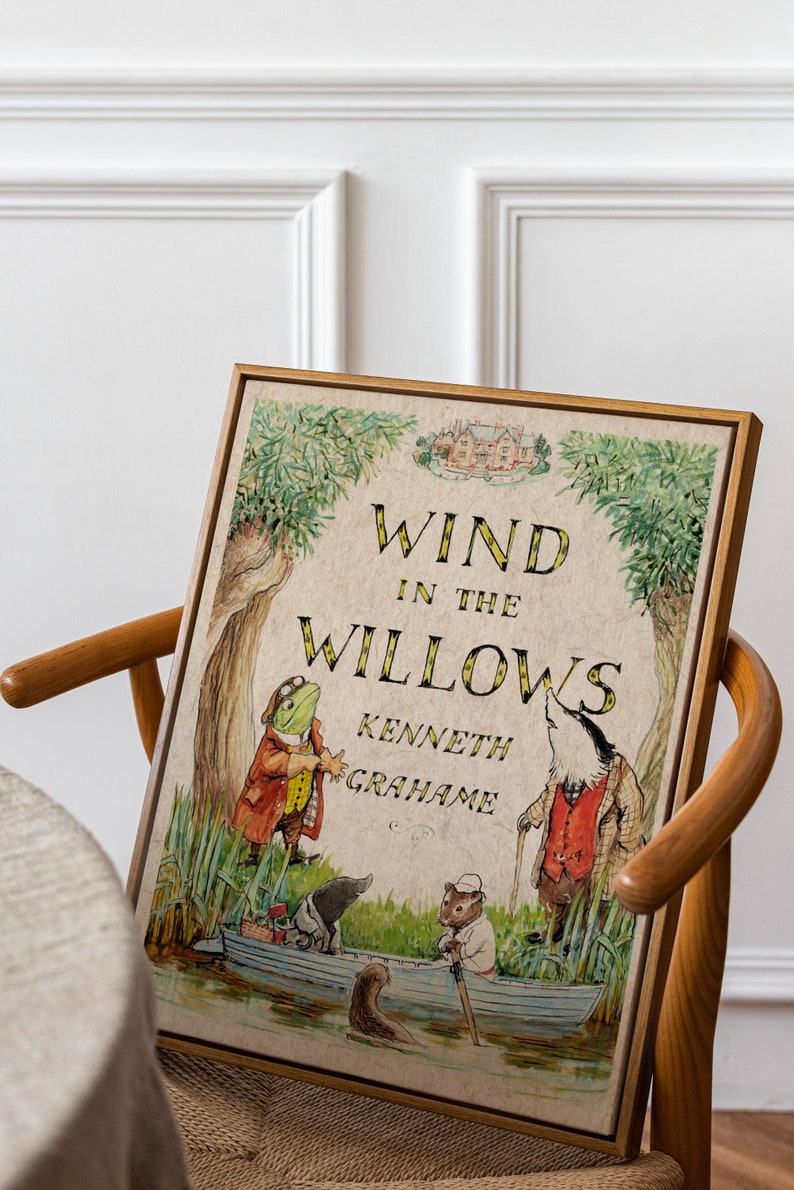 The Wind in the Willows Book Cover Art Print | Bookish Gift for Book ...