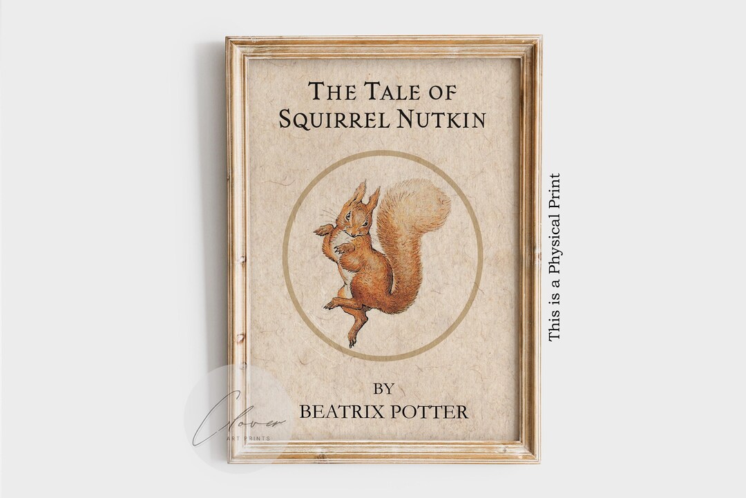 The Tale of Squirrel Nutkin PHYSICAL Poster | Beatrix Potter Vintage ...
