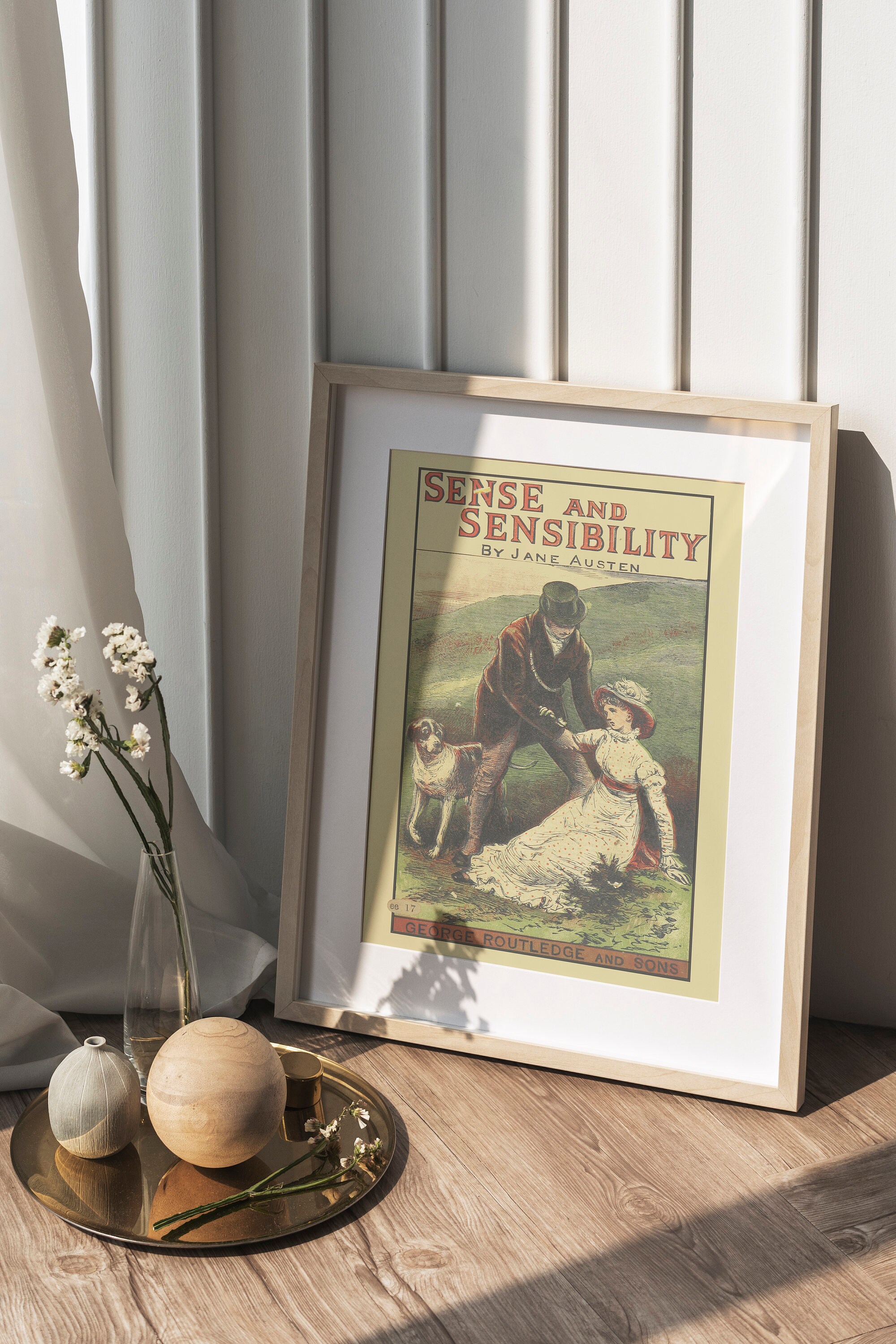 Sense Book Sense & Sensibility Book Cover Art Print | Bookish Gift for Book Lovers ...