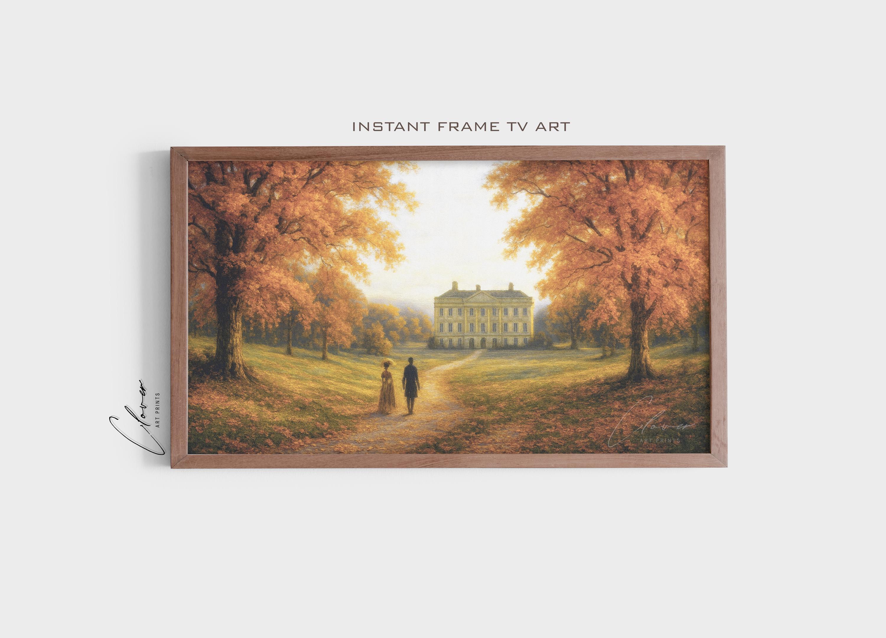 高慢と偏見』秋の風景画 テレビフレームアートプリント | ジョージアン