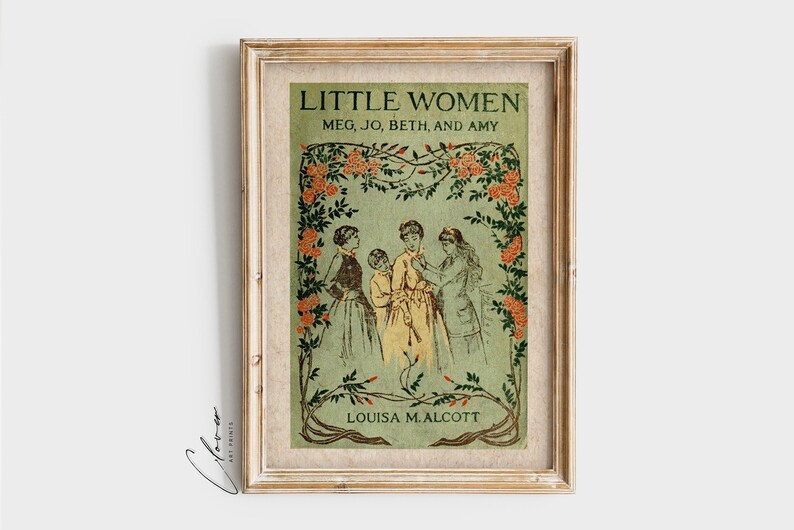 Little Women Book Cover Art Print Bookish Gift for Book Lovers and ...