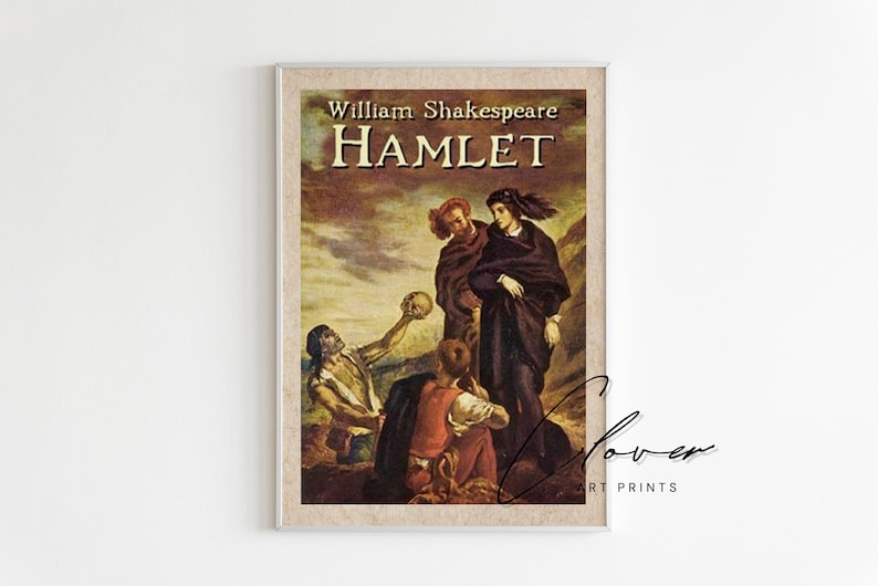 Hamlet Book Cover Art Print | Bookish Gift for Book Lovers and Bookworm ...