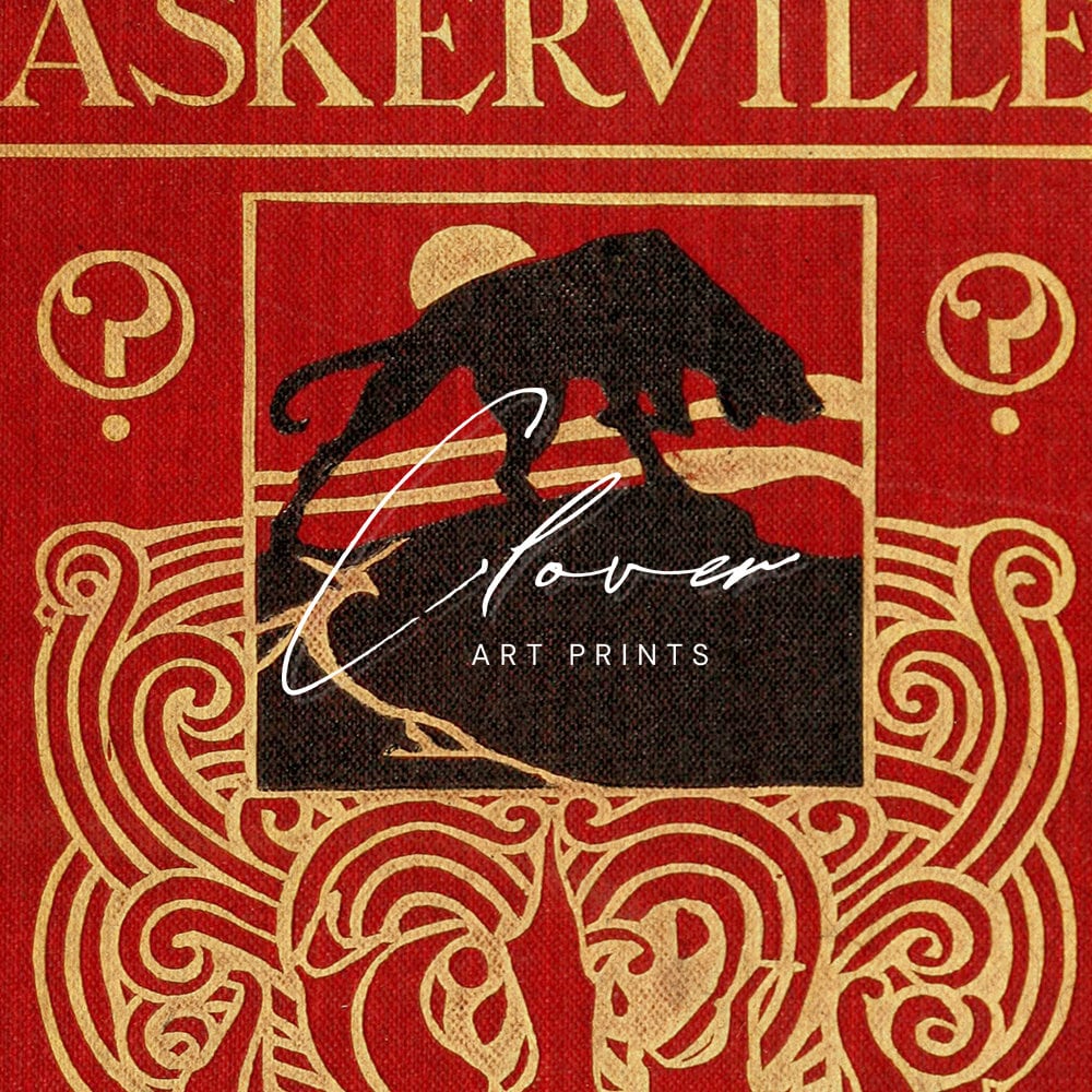 Hound of the Baskervilles Book Cover Art Print | Bookish Gift for Book ...