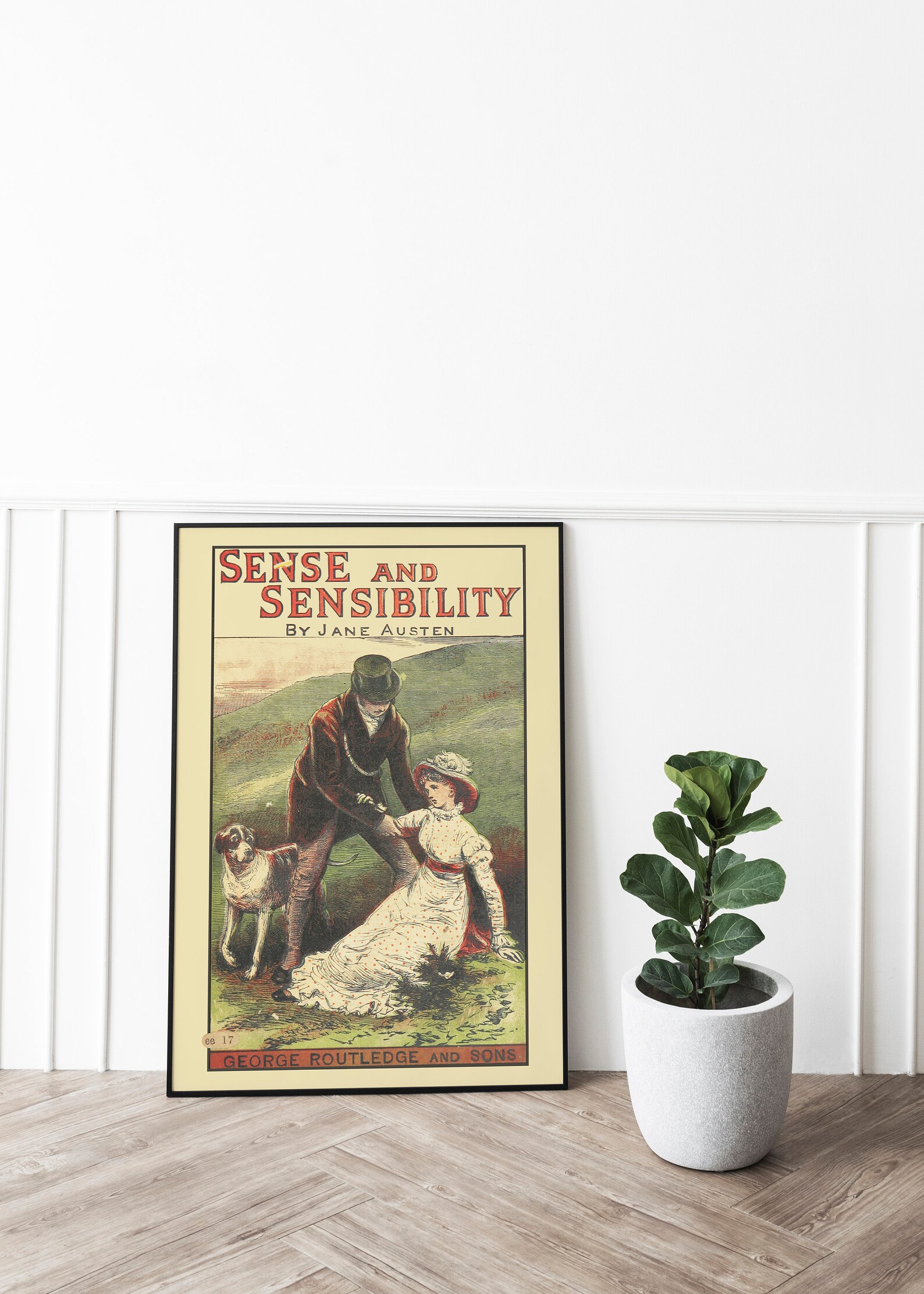 Sense Book Sense & Sensibility Book Cover Art Print | Bookish Gift for Book Lovers ...