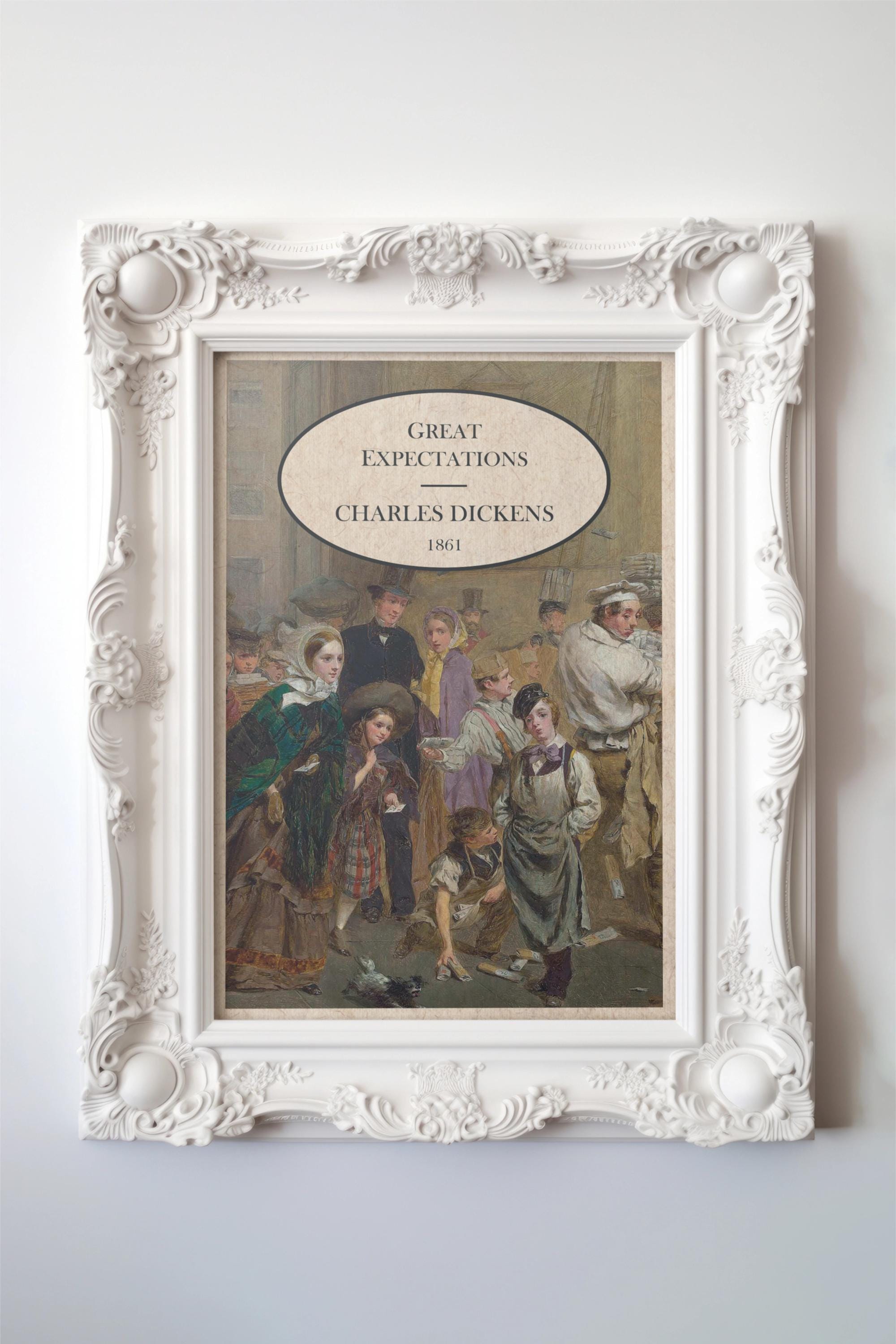Great Expectations Book Cover Print | Vintage Charles Dickens Digital ...