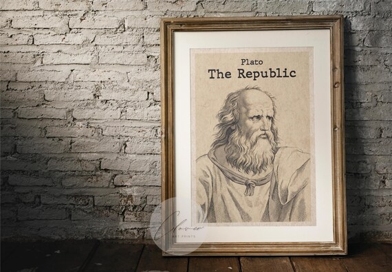 The Republic by Plato Poster | Vintage Philosophy Book Art