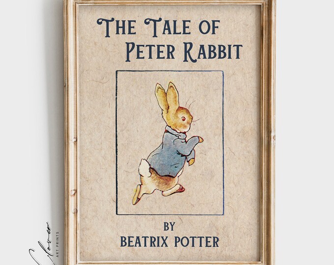 The Tale of Peter Rabbit Book Cover Art Print Bookish Gift for Book
