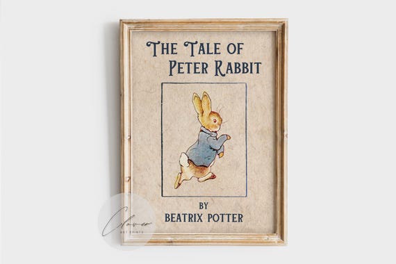 The Tale of Peter Rabbit Book Cover Art Print | Bookish Gift for