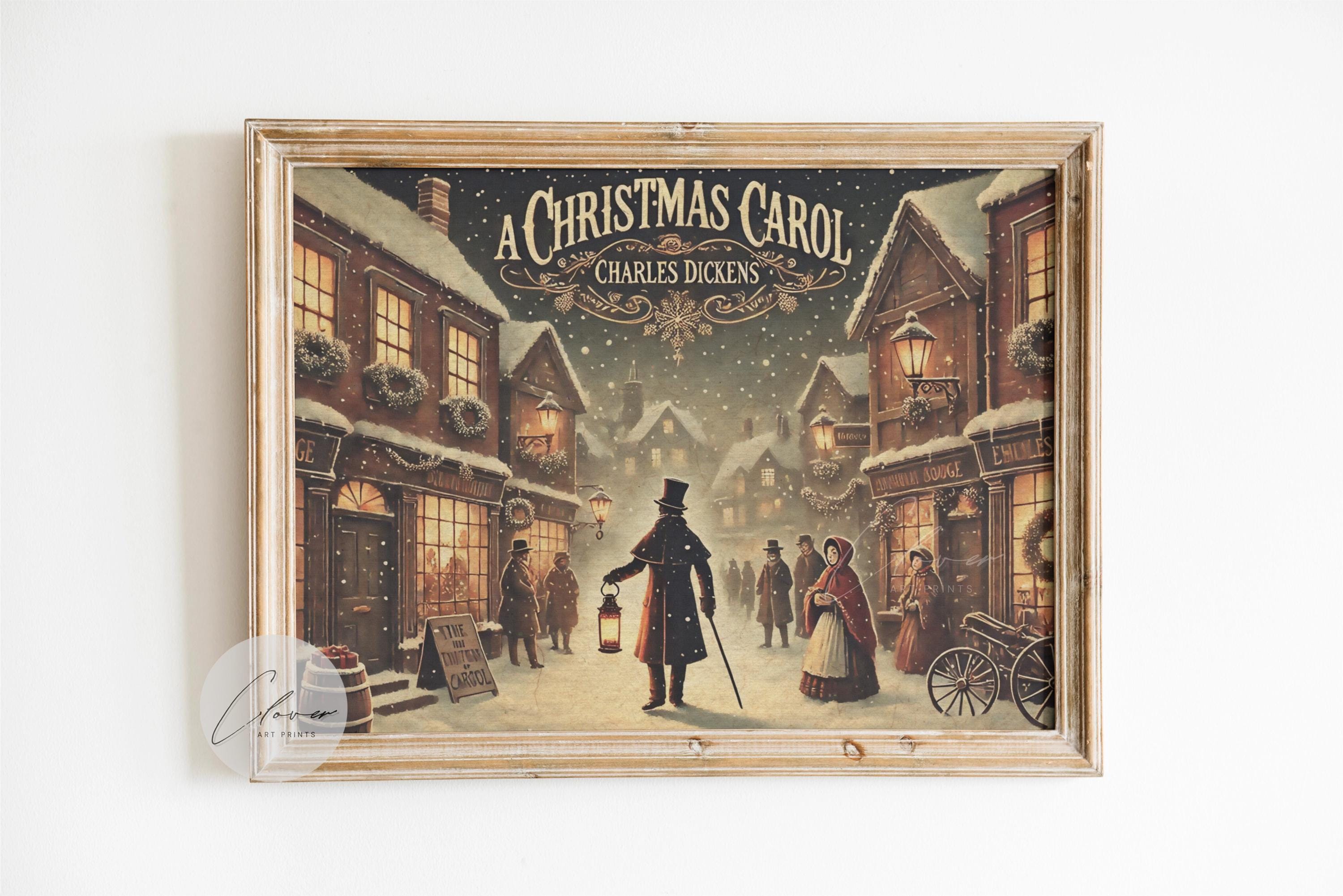 3Dアート クリスマス キャロル 額縁付き クリスマス・キャロルのウォールアート | チャールズ・ディケンズの